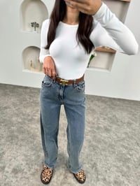 Lora Orta Ton Kar Yıkamalı Palazzo JeanGausDENİM PANTOLONGU00903523