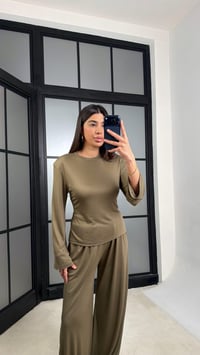 Haki Beli Ayarlanabilir Vatkalı Bluz Eşofman Takım GAUS-01307GAUSSuitsGAUS-01307