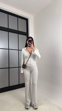 Gri Ribanalı Hırka Beli Lastikli Eşofman Yumuşak Dokulu İkili Takım GAUS-00838GAUSTAKIMGAUS-00838