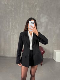 Talisa Siyah Astarlı Ceket Etek Premium İkili TakımGausTAKIMGU100620