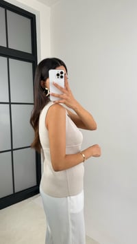 Taş Boyun Bağlama Detaylı Düğmeli Dantel Yakalı Triko Bluz GAUS-00100GAUSBLUZGAUS-00100