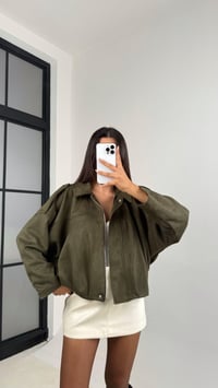 Haki Süet Premium Bomber Ceket GAUS-0088GAUSCEKETGAUS-0088