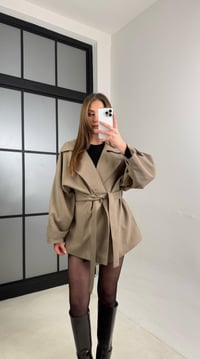 Haki Astarlı Kuşaklı Premium Trençkot GAUS-00977GAUSTRENÇKOTGAUS-00977