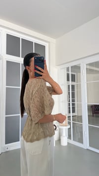 Altın Simli Kuşaklı Triko Bluz GAUS-01873GAUSBlouseGAUS-01873