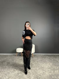 Liano Astarlı Dantel İşlemeli Etek GausETEKGU004174