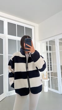 Lacivert Şeritli Polar Sweatshirt GAUS-01908GAUSSweatshirtGAUS-01908
