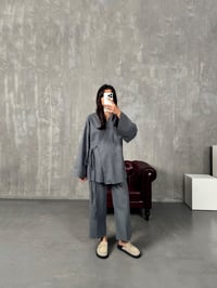Drex Antrasit Yumuşak Kaşe Kimono TakımGausTAKIMGU00903812