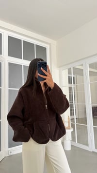 Acı Kahve Fermuarlı Cepli Polar Sweatshirt GAUS-02031GAUSSweatshirtGAUS-02031