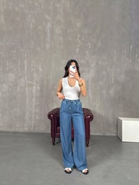 Mavi Beli Lastikli İnce Denim Pantolon Gaus00203GausDENİM PANTOLONGU1001477