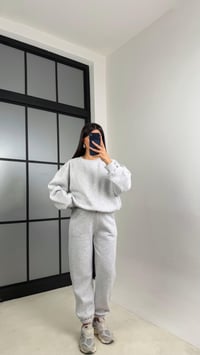 Gri 3 İplik Şardonlu ZR Model Sweatshirt Eşofman Takım GAUS-00809GAUSTAKIMGAUS-00809