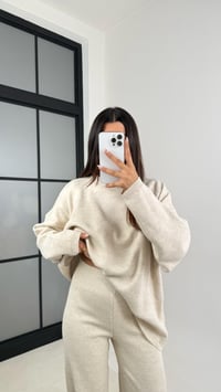 Taş Uzun Kol Kazak Beli Lastikli Pantolon İkili Triko Takım GAUS-00103GAUSTAKIMGAUS-00103