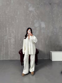 Viena Beyaz Triko Fermuarlu Üst Alt Örme TakımGausTAKIMGU00904173