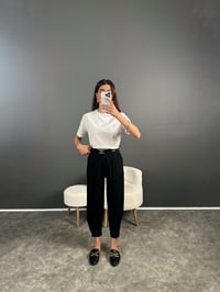 Siyah Paçası Düğmeli Zr Model Pantolon GausPANTOLONGU007208