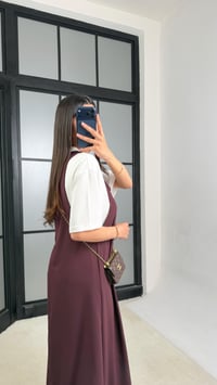 Mürdüm Twst Model Elbise Tshirt İkili Takım GAUS-01442GAUSTAKIMGAUS-01442