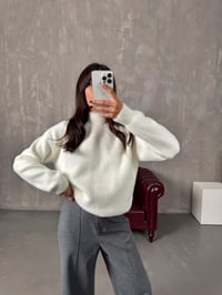 Same Beyaz Yarım Balıkçı Yaka Kırçıllı KazakGausKAZAKGU00903818