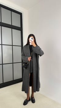 Antrasit Uzun Premium Triko Hırka GAUS-00116GAUSHIRKAGAUS-00116