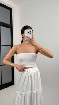 Beyaz Starplez Basic Crop Gaus00350GausCROPGU1001816