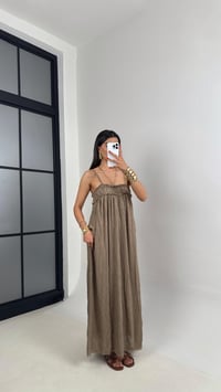 Vizon Ayarlanabilir Askılı Astarlı Gipeli Tasarım Keten Takım Gaus00484GausELBİSEGU1002135