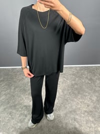 Siyah Premium Oversize Tshirt Pantolon İkili TakımGausTAKIMGU008527