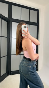 Pembe Basic Zımba Detaylı Bluz GAUS-01239GAUSالبلوزات GAUS-01239