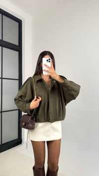 Haki Süet Premium Bomber Ceket GAUS-0088GAUSCEKETGAUS-0088