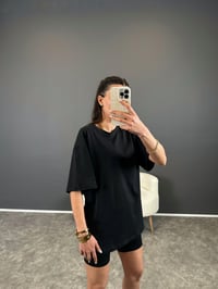 Siyah Bisiklet Yaka Basic TshirtGausTSHIRTGU004456
