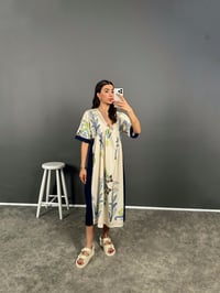 Venu Lacivert Pano Desen Keten ElbiseGausELBİSEGU008132