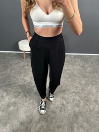 Tanya Siyah Yazlık Modal Kumaş Harem Pantolon GausPANTOLONGU004583