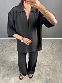 Vogie Siyah Yumuşak Dokulu İthal Kumaş Takım GausTAKIMGU007208