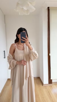 Taş Gold Toka Detaylı Bluz Ayarlanabilir Askılı Elbise İkili Saten Takım GAUS-01413GAUSTAKIMGAUS-01413