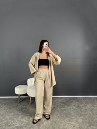 Gai Taş Kimono Keten TakımGausTAKIMGU008019