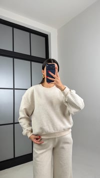 Bej Şardonlu Sweatshirt Eşofman Takım Gaus-01028GAUSTAKIMgaus-01028