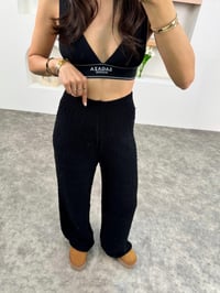 Ruvi Siyah Tasarım Triko PantolonGausPANTOLONGU00903715