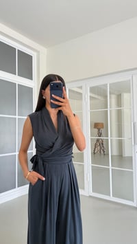 Füme OYS Model Bağlama Detaylı Bluz Beli Lastikli Pantolon İkili Modal Takım GAUS-01662GAUSSuitsGAUS-01662