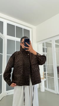Leopar Muadil Dik Yaka Astarlı Ceket GAUS-02134GAUSJacketsGAUS-02134