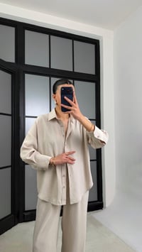 Taş MD Muadil Gömlek Beli Lastikli Pantolon Tencel Takım GAUS-01278GAUSSuitsGAUS-01278