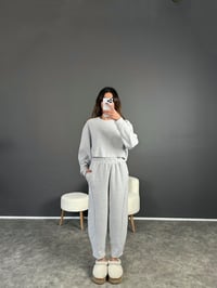 Lonya Gri Yumuşak Dokulu İkili Takım GausTAKIMGU004012