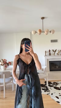 Siyah Fırfır Detaylı Tasarım Kimono GAUS-01619GAUSالبلوزات GAUS-01619