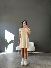 Piel Ekru Triko Kısa Kol Elbise GausELBİSEGU002986