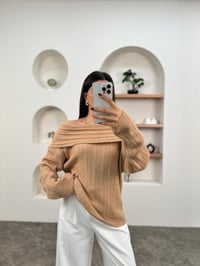 Harper Camel Kayık Yaka Yumuşak KazakGausKAZAKGU00903609
