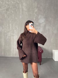 Roven Acı Kahve Yarım Balıkçı Yaka Yumuşak Triko KazakGausKAZAKGU00904345
