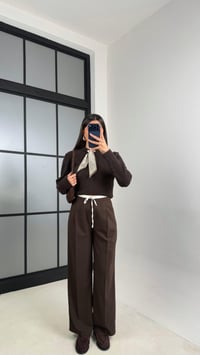 Acı Kahve Çift Bel Detaylı ZR Model Pantolon GAUS-00832GAUSPANTOLONGAUS-00832