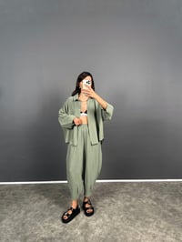 PRY Haki Premium Tensel Pantolon Gömlek TakımGausTAKIMGU008509