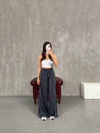 Antrasit Şeritli Modal Kumaş Eşofman Altı Gaus00180GausEŞOFMANGU1001421