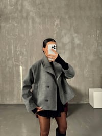 Bobby Gri ZR Model Astarlı Kaşe CeketGausCEKETGU00904220