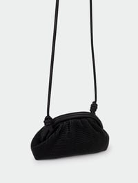 294 MIKNATISLI ÖRGÜ DETAYLI ÇANTA SİYAH ÖRGÜ BAG COLLECTIONGaus ÇantaCNT-130