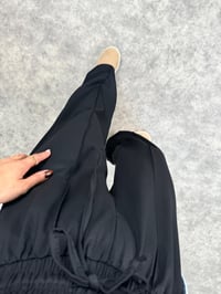 Molin Siyah Beli İpli Lastikli Çımalı PantolonGausPANTOLONGU00903721