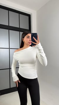 Ekru Kayık Yaka Örme Bluz GAUS-00872GAUSBLUZGAUS-00872