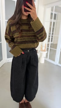 Siyah Beli Lastikli Baggy Jean GAUS-02356GAUSDENİM PANTOLONGAUS-02356