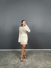 SF Beyaz Ajurlu Astarlı Elbise GausELBİSEGU008529